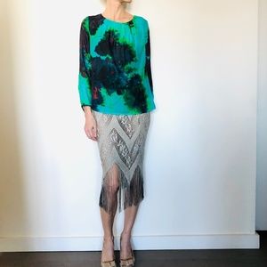 J.Crew Collection Floral 100% Silk Top Sz. 2